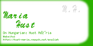 maria hust business card